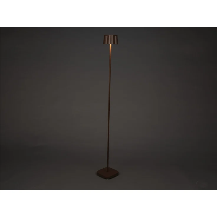 SET Akku Stehlampe 120cm & Tischleuchte 36cm für Outdoor kabellos Rostoptik – Bild 8