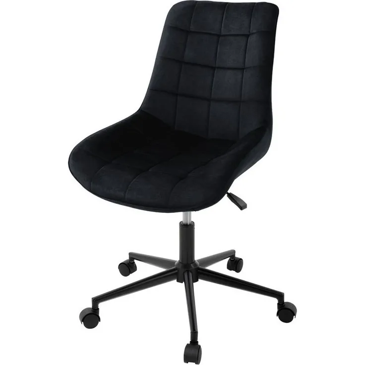 ML-DESIGN Bürostuhl Schreibtischstuhl mit Rückenlehne 360° drehbar höhenverstellbar (1 St), Polsterstuhl Schwarz, Samtbezug Metallgestell Drehstuhl Sessel