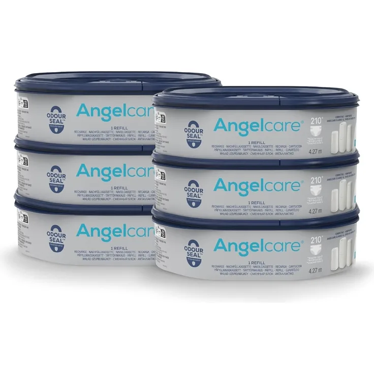 Angelcare Nachfüllkassetten für Windeleimer Dress-Up und Classic XL 6 Stück