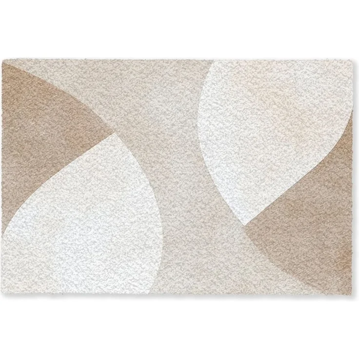MuchoWow Fußmatte Braun - Japandi - Abstrakt, Rechteckig, innen Schmutzfangmatte, Tür, Schmutzfänger Flur, Teppich, 60x40 cm – Bild 1