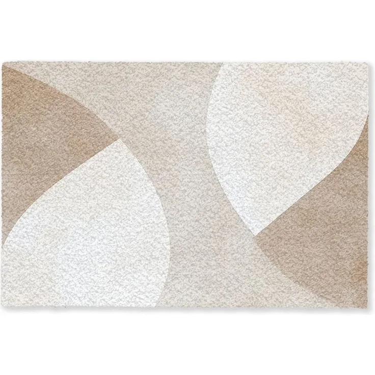 MuchoWow Fußmatte Braun - Japandi - Abstrakt, Rechteckig, innen Schmutzfangmatte, Tür, Schmutzfänger Flur, Teppich, 60x40 cm
