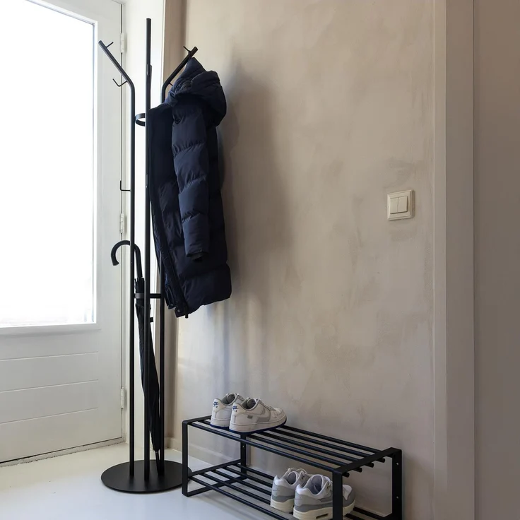 Spinder Design CHARLY Garderobe: Skandinavischer Stil, Stahl, Schwarz 40x40x170 cm – Bild 7