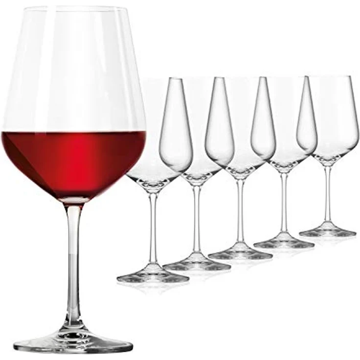 SAHM Rotweinglas Bauchig 6er Set - 580ml, Edles Glas, 100% recyclebar – Bild 1