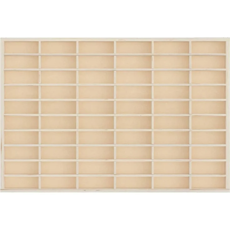 vidaXL Sammlervitrine aus Holz mit 60 Fächern 60 x 4,5 x 40,5 cm 4017378 – Bild 3