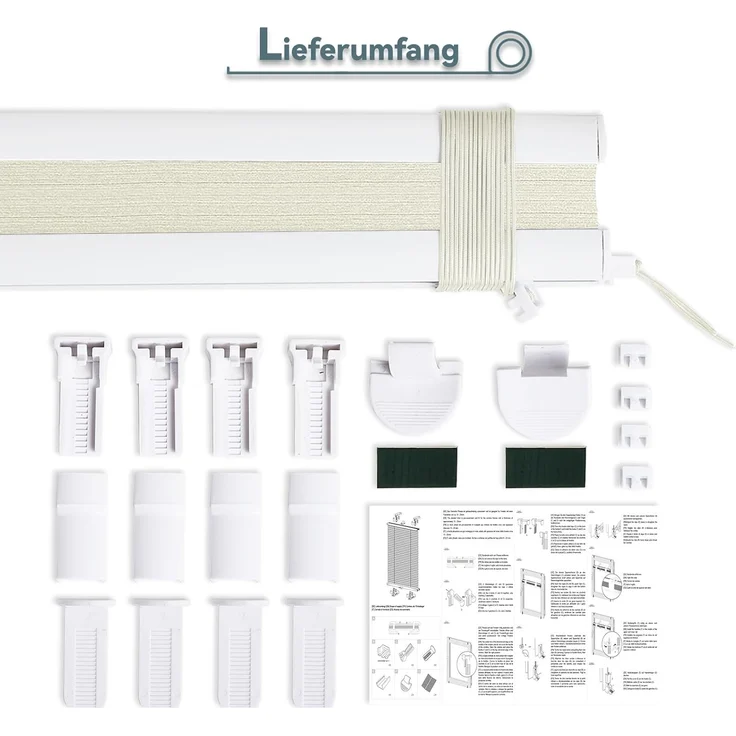 Plisseerollo ohne Bohren Klemmfix 90x130 cm(BxH) Beige Jalousie Sonnenschutz Easyfix Faltrollo Lichtdurchlässig Rollo für Fenster & Tür – Bild 7