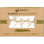 pandoo 100% Bambus Baby Waschlappen - kuschelweich, farbstofffrei, hypoallergen, anti-mikrobiell & antibakteriell für empfindliche Baby Haut - 25x25 cm weiß - 6 Stück