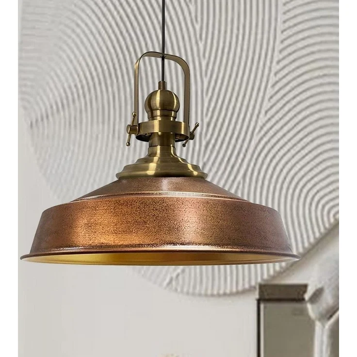 Bamyum Pendelleuchte Bamyum Pendelleuchte I Aslet l Ø41 cm E27 Metall Vintage Lampe, ohne Leuchtmittel – Bild 2