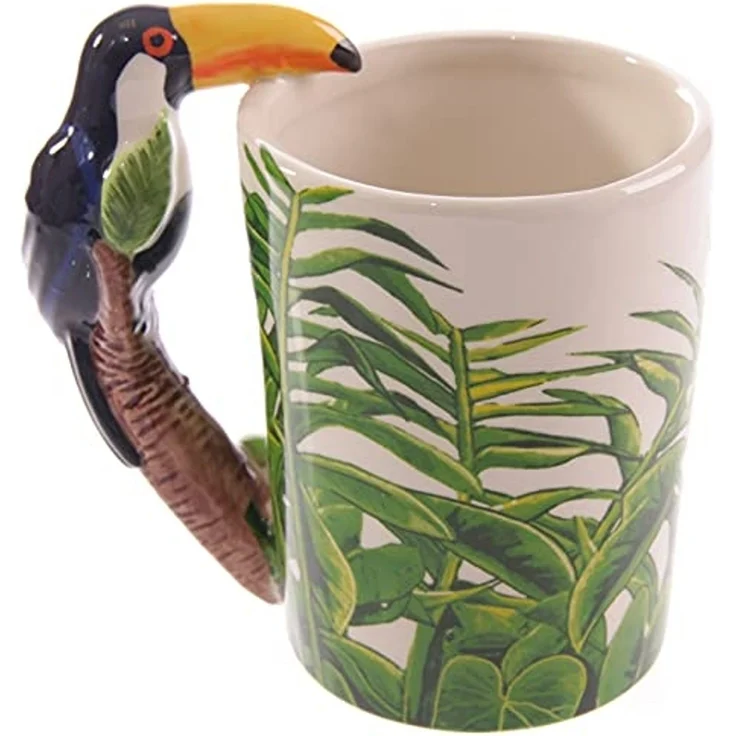 Puckator Tasse Tukan 3D Kaffeebecher mit Tukan als Griff aus Keramik – Bild 4