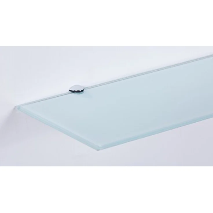 HOOZ Wandregal aus Sicherheitsglas mit Halterung - Weiß - 70 x 13 x 0,6 cm, 1-tlg, mit geschliffenen Kanten – Bild 6