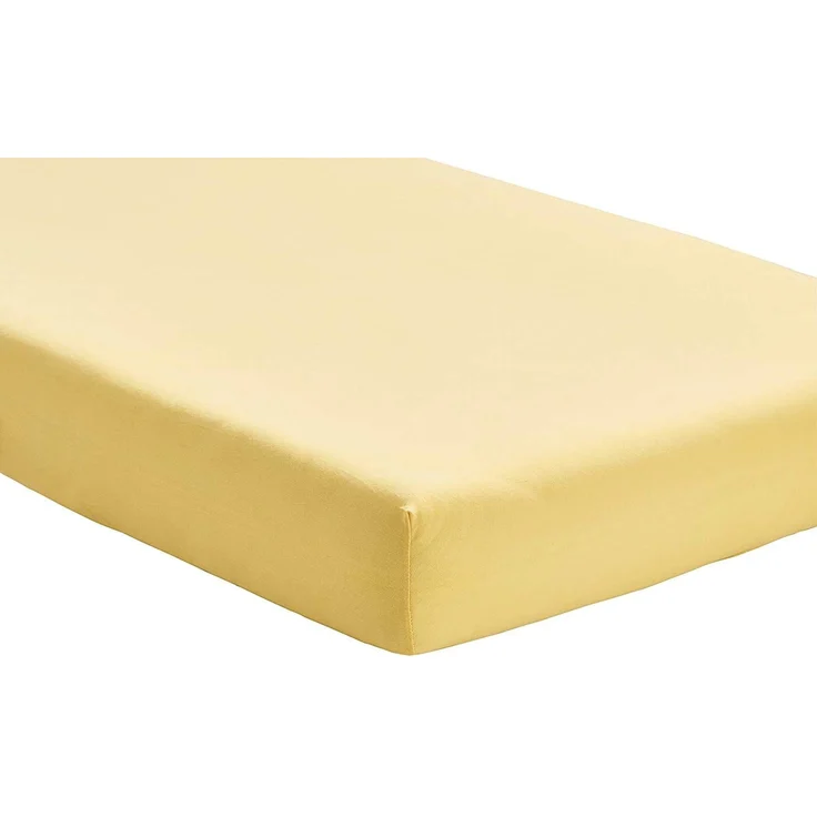Dudu N Girlie Mini-Spannbettlaken für Kinderbett, 50x100 cm, platzsparend, 100x50 cm, hypoallergenes Reisebettlaken, atmungsaktiv, pflegeleicht, Junior-Bettlaken (Einzelpackung, gelb)