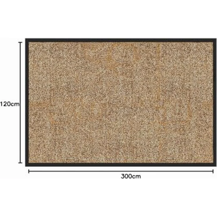 etm Hochwertige Fußmatte | schadstoffgeprüft | bewährte Eingangsmatte in Gewerbe & Haushalt | Schmutzfangmatte mit Top-Reinigungswirkung | Sauberlaufmatte waschbar & rutschfest (120x300 cm, Beige) – Bild 3