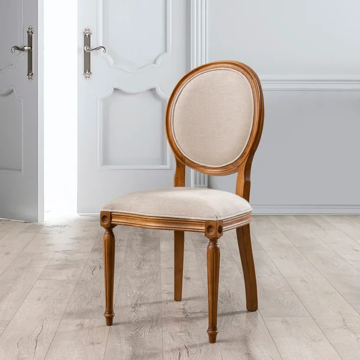 Skye Decor 'Albero42' Stuhl, Walnuss / Beige, 48 x 49 x 98 cm
