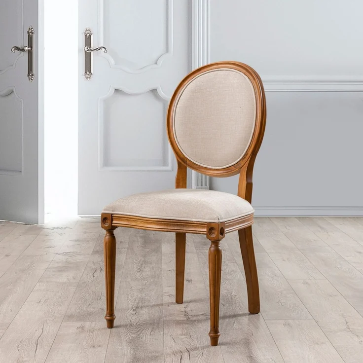 Skye Decor 'Albero42' Stuhl, Walnuss / Beige, 48 x 49 x 98 cm – Bild 1