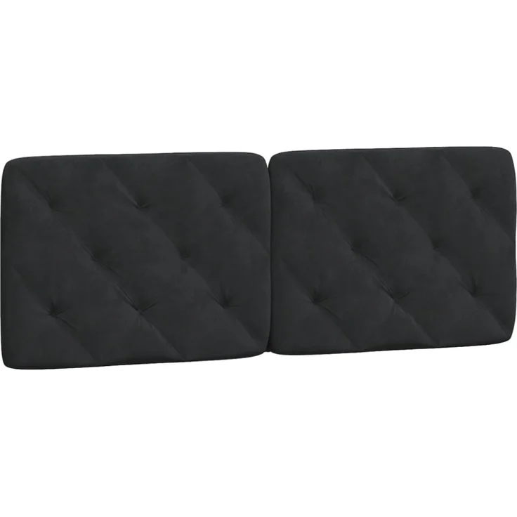 vidaXL Kopfteil-Kissen Schwarz 140 cm Samt – Bild 9