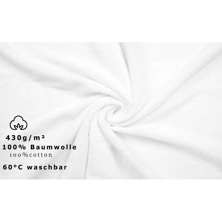 Betz Handtuch Set 8-TLG Handtuch-Set Deluxe, 100% Baumwolle (Set, 8-St), Farbe weiß – Bild 3
