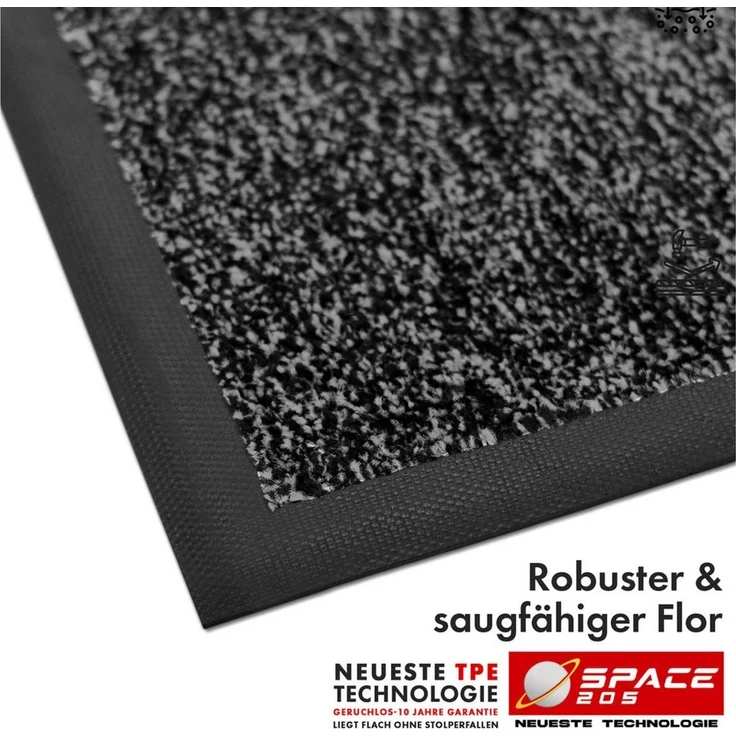Kubus Fußmatte Griptex Schmutzfangmatte hochabsorbierend für den Eingangsbereich, Langlebige Fußmatte mit rutschfestem TPE-Rücken – Bild 3