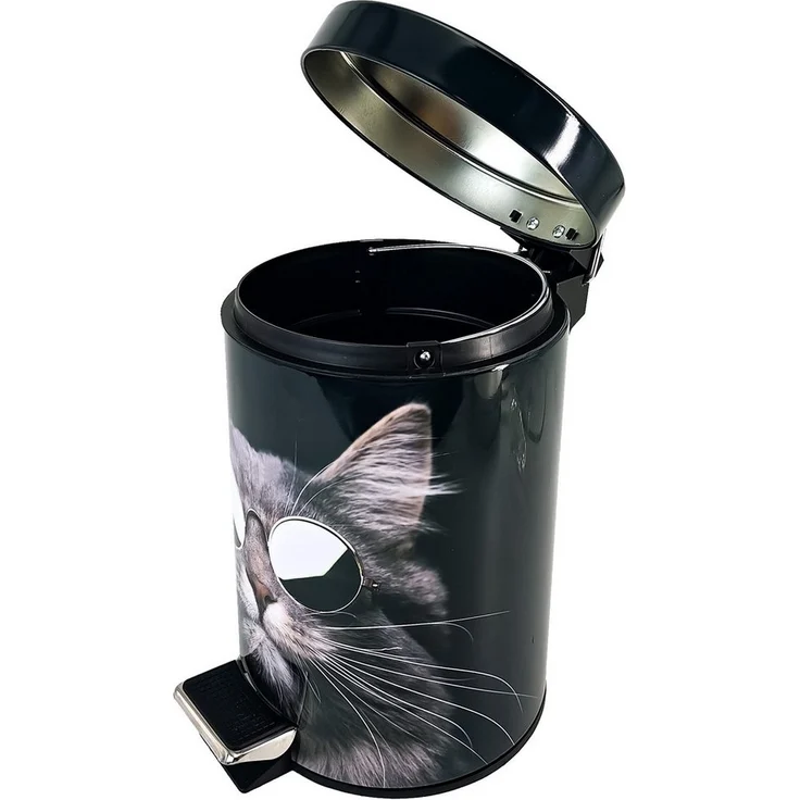 Sanilo Kosmetikeimer Cool Cat, 3 Liter, Bad Mülleimer mit Absenkautomatik & Innenbehälter – Bild 5