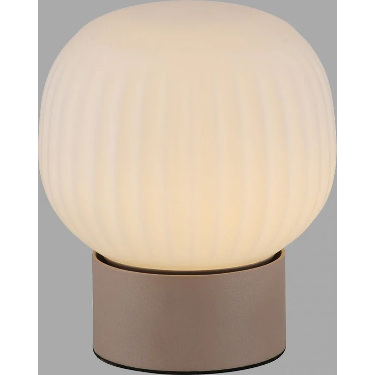 JUST LIGHT 15175-39 NAMI Tischleuchte sand geriffeltes Opalglas – Bild 3