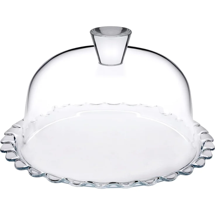 Pasabahce Petite Patisserie Servierplatte mit Glasglocke - 26 x 16 cm – Bild 1