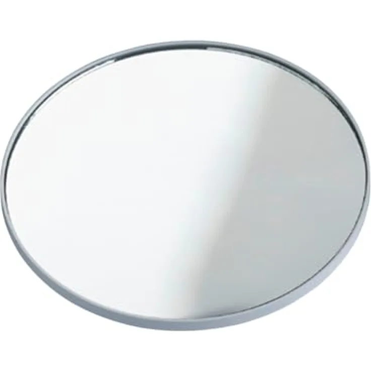 WENKO Kosmetikspiegel 300 % Vergrößerung, selbstklebend, Kunststoff, Ø 12 cm, Chrom
