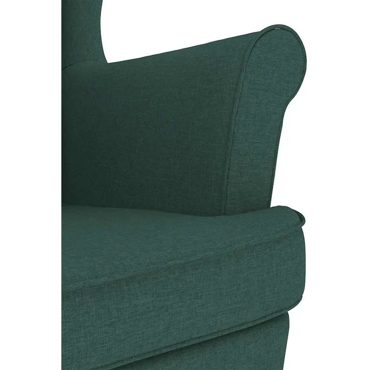 vidaXL Schaukelstuhl mit Fußhocker Dunkelgrün Stoff 3308002 – Bild 8