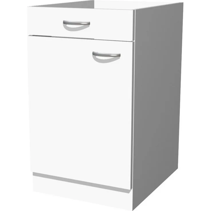 Flex-Well Unterschrank Küchenunterschrank ohne Arbeitsplatte - 50 cm breit - Weiß – Witus