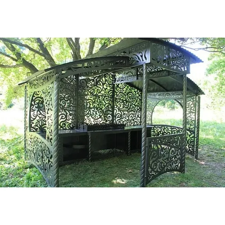 Außenküche – Luxus-Gartenpavillon Zeus in Schwarz