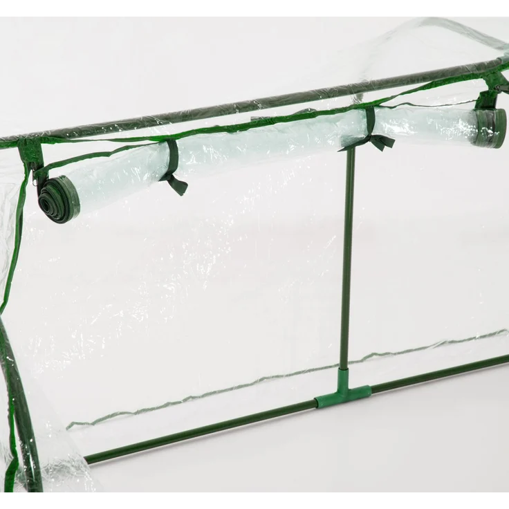 Outsunny Gewächshaus, Kunststoff, Stahl, Transparent, 200L x 100B x 80H cm – Bild 9