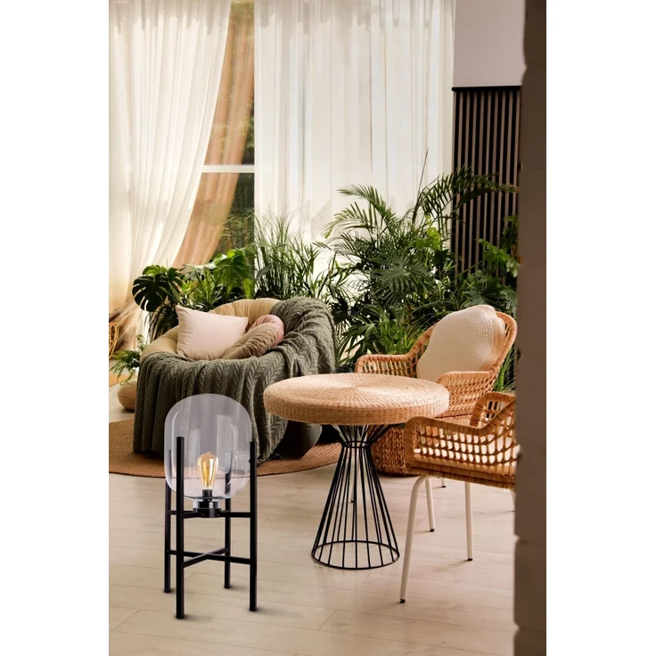Näve Akku-Außenleuchte Lora 58 cm schwarz/transparent warmweiß – Bild 8