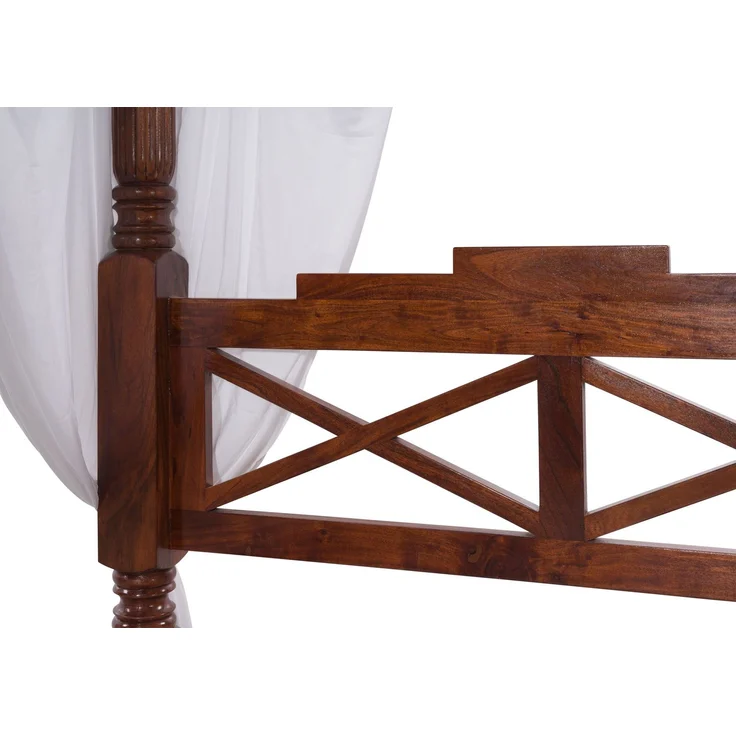 Himmelbett Akazie 140x200x224 nougat lackiert OXFORD #244 – Bild 4