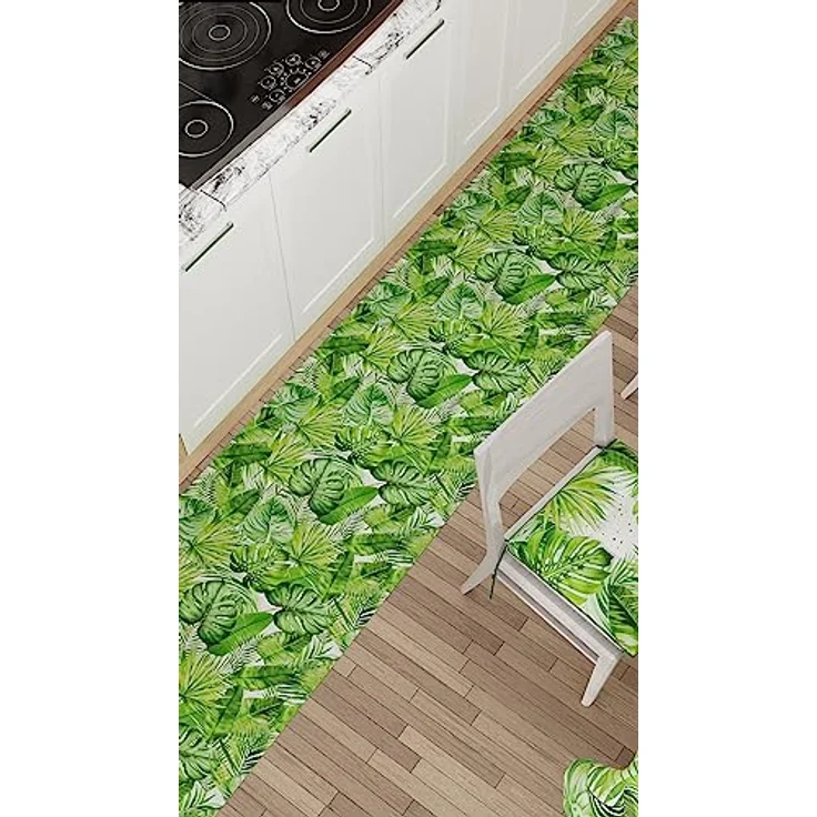 PETTI Artigiani Italiani - Teppich für Küche, rutschfest, waschbar, Läufer für Küche, Teppich, Küchenläufer, 52 x 180 cm, Design Tropical 05, 100% Made in Italy – Bild 3