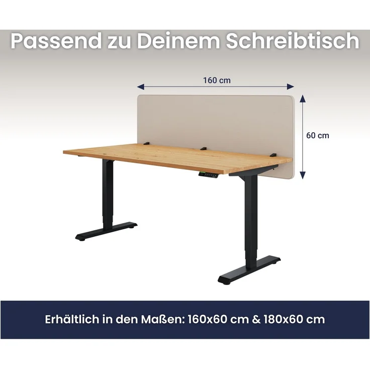 Ergotopia Focus Plus Schreibtisch Trennwand – Bild 4