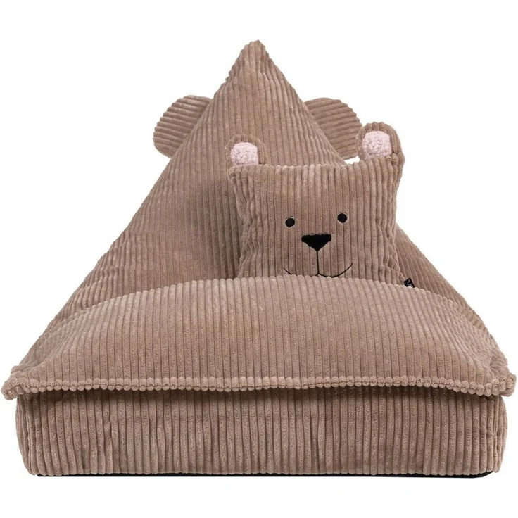 Icon Bertie Bär Sitzsack Kinder, Braun, Flauschiger Cord Stoff, Sitzsack Cord mit Füllung, Bequemer Kinder Sessel, Kuschelsessel, Lese Sessel, Schlafzimmer, Kinderzimmer, Spielzimmer – Bild 3