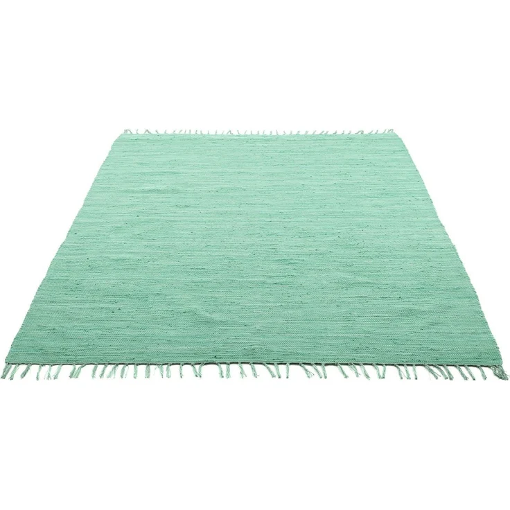 THEKO Teppich Happy Cotton Fleckerl, handgewebt, rechteckig, Höhe: 5 mm, Flachgewebe, reine Baumwolle, meliert, mit Fransen, auch als Läufer – Bild 1