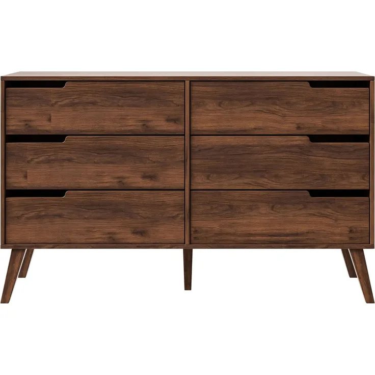 Kommode Nedila 6S (Farbe: Nuss Warmia)