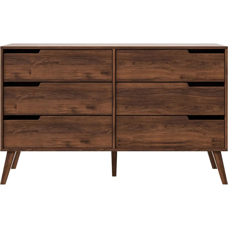 Kommode Nedila 6S (Farbe: Nuss Warmia) – Bild 1