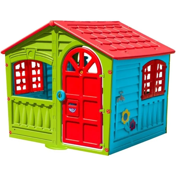 Spielhaus - House of Fun - grün/blau/rot