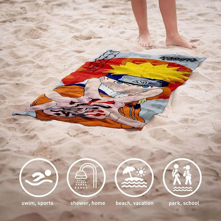 Naruto Handtuch Badehandtuch Strandtuch 70x140 cm aus Polyester – Bild 5