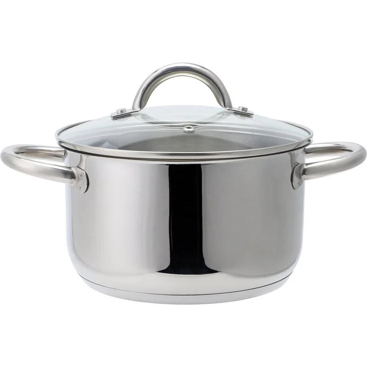 ECHTWERK Topf-Set Silber-Edition, Edelstahl 18/8 (Set, 8-tlg, je 1 Kochtopf 16/20/24 cm, Kasserolle 16 cm, Bratpfanne 24 cm), für alle Herdarten geeignet, Induktion – Bild 3