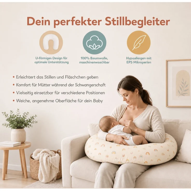 Fillikid Stillkissen Stillkissen EPS Mikroperlen 190 cm Exklusiv – Bild 3