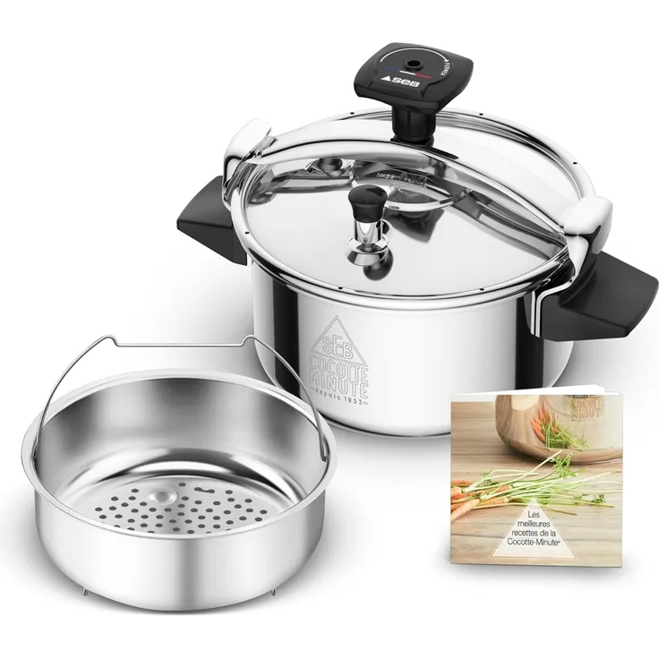 SEB Cocotte Authentique 4,5 L INOX Autocuiseur