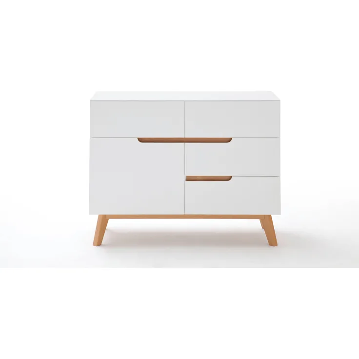MCA Furniture CERVO Sideboard in weiß matt Lack Eiche