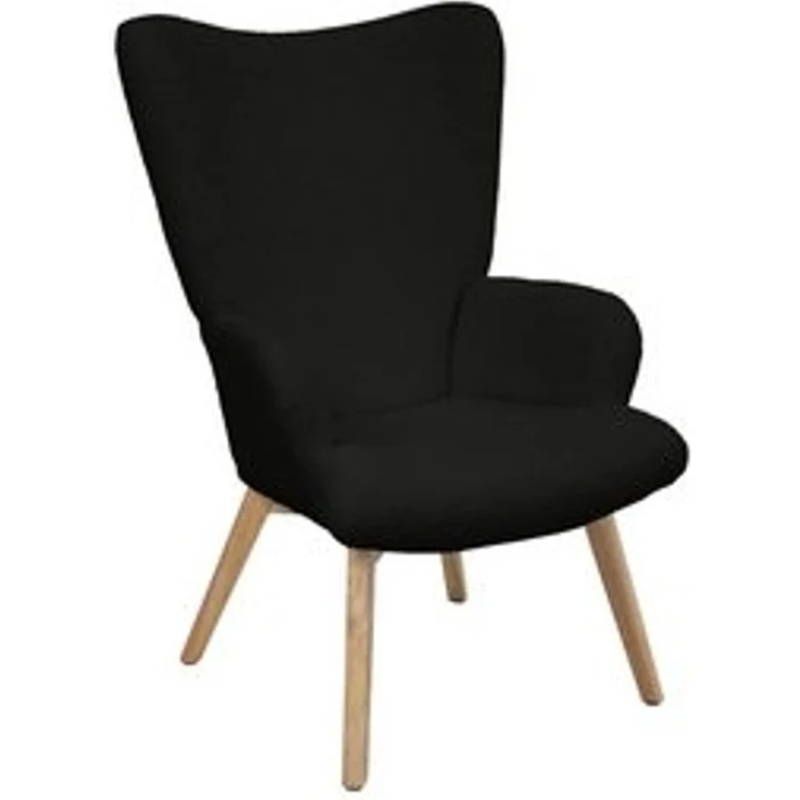 SVITA Sessel OLAV, Ohrensessel,Stillsessel,Holzbeine,Teddybouclé Bezug – Bild 6