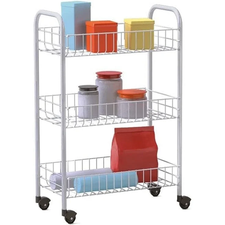 METALTEX 340633014 SIENA Allzweckwagen mit 3 Etagen / Rollregal, Höhe 63 cm – Bild 6