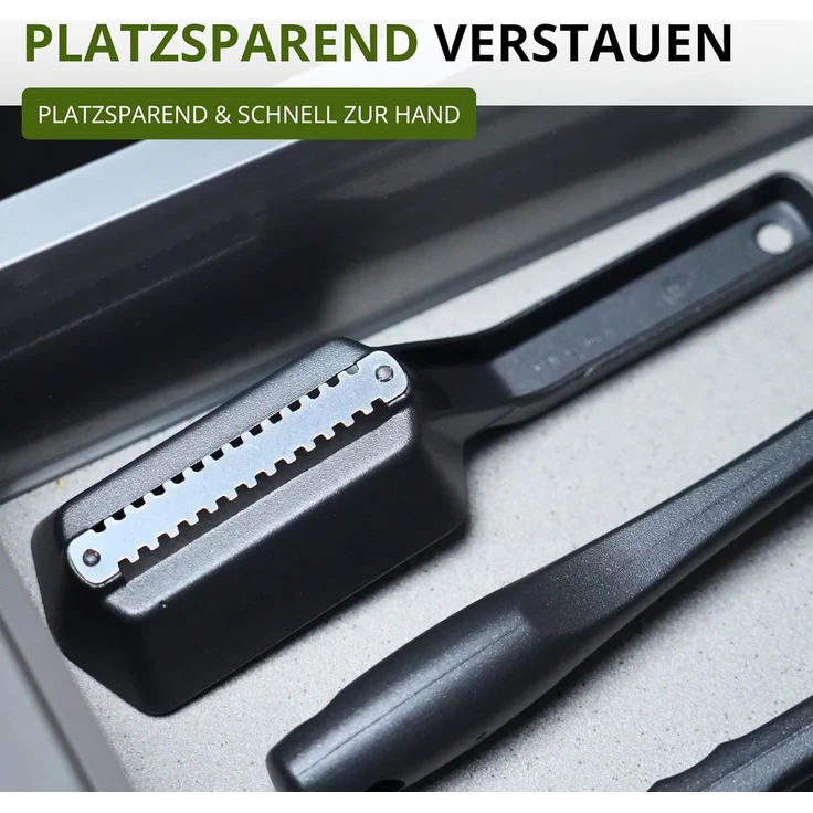 WESTMARK Fischbesteck »Scalex« Black Edition, Entschupper, Aluminium, Edelstahl, griffige Haptik – Bild 7