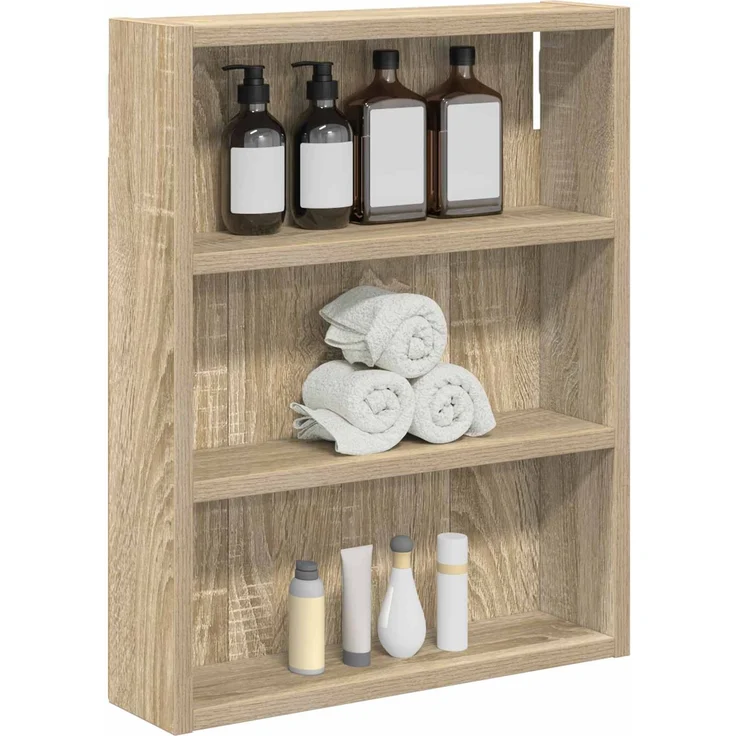 vidaXL Badezimmer-Wandschrank mit Regal Sonoma-Eiche 40 x 10 x 50 cm 889345 – Bild 3