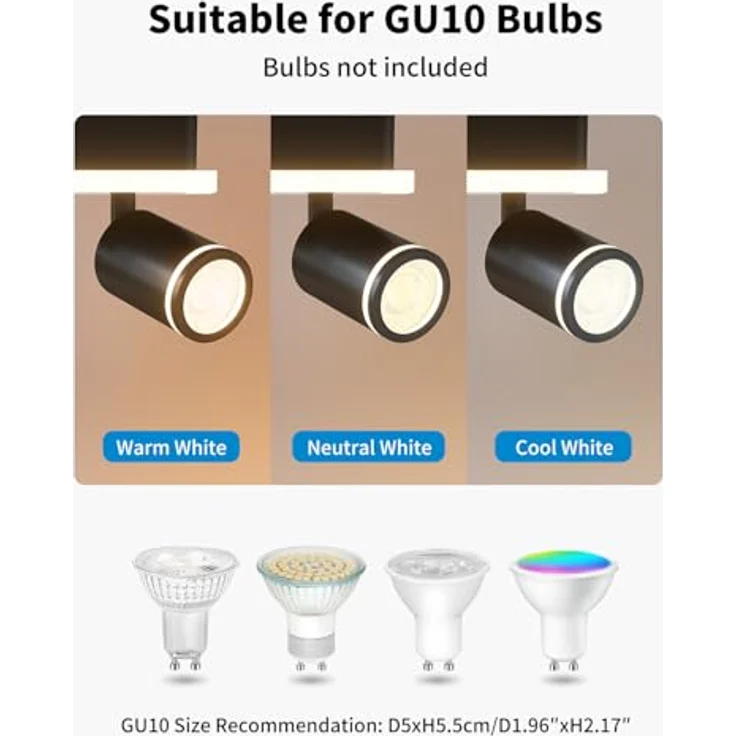 LVWIT LED Deckenstrahler Schwarz, Deckenlampe 3 Flammig Schwenkbar, GU10 Küchenlampe Deckenleuchte Srahler, Modern Deckenspot Lampe für Wohnzimmer, Schlafzimmer, Ohne Leuchtmittel – Bild 5