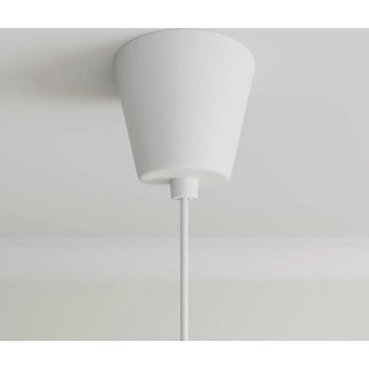 Lindby Pendelleuchte 'Simaria', weiße Textil-Pendellampe mit Ø 60 cm, ideal für Wohnzimmer & Esszimmer – Bild 5