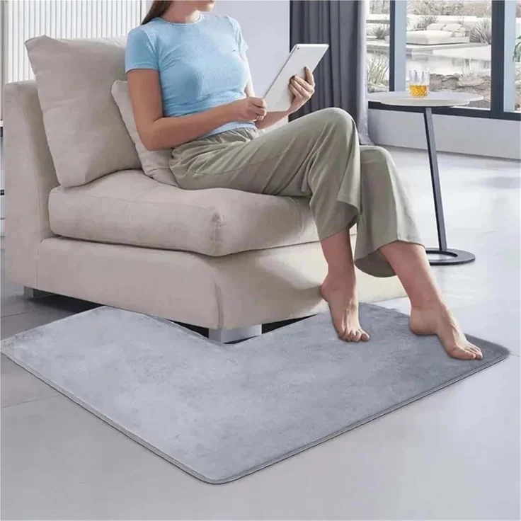 ABC Geformte Badematte – Weiche Korallen-Polar-Duschmatte, rutschfest und saugfähig, waschbar, quadratisch für Duschen, Toiletten, Haushalte und Spas (Schwarz) – Bild 4