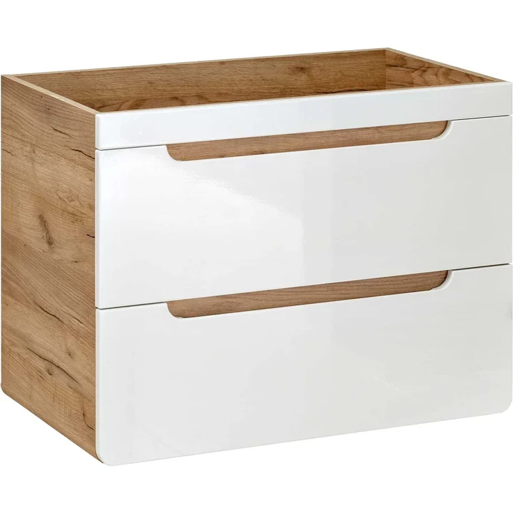 Waschbeckenunterschrank Badschrank Aruba 60x46x59cm mit 2 Schubladen